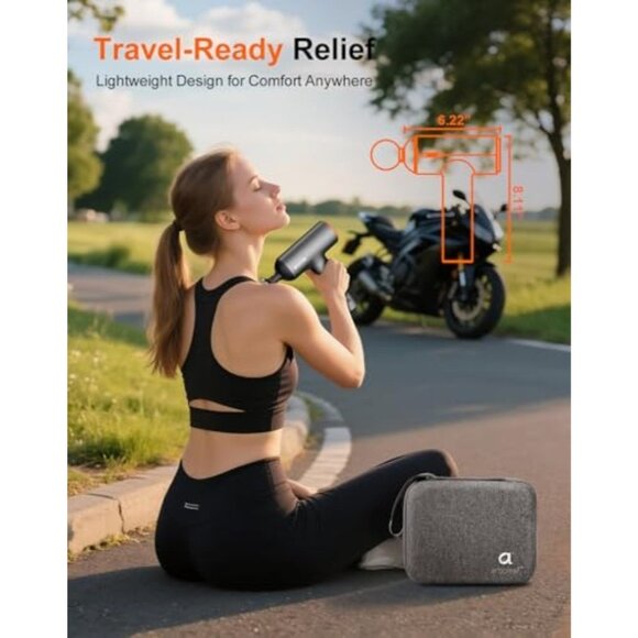 arboleaf Thermal Massage Gun Deep Tissue with Heat, Handheld Muscle Percussion M - Picture 7 of 8